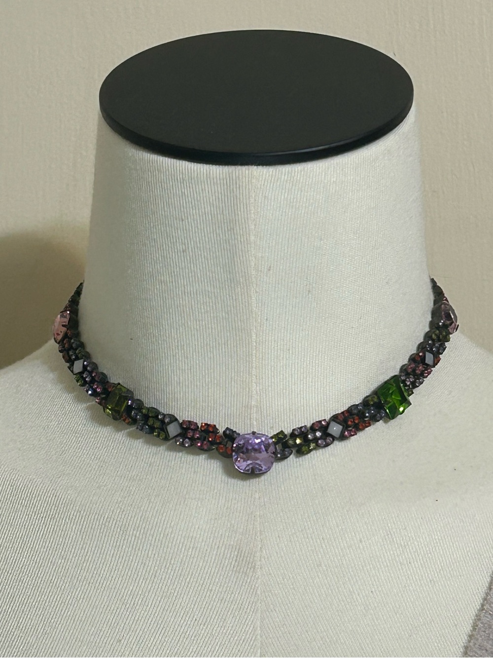 VINTAGE SORRELLI MULTI COLORED CRYSTAL NECKLACE